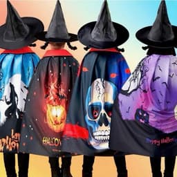 Combo set Áo choàng kèm nón (mũ) mẫu mới in 3D nổi bật hóa trang lễ hội Halloween hoặc trang phục lễ hội, biểu diễn 1