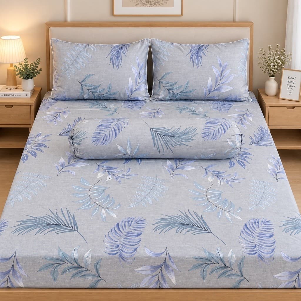 Bộ Ga Gối Lụa Tencel Aniva Home Mềm Mịn Thoáng Mát, Size 2m x 2m Và 2m2 x 2m
