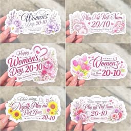 Set 20-50 Cái Banner Thiệp Cài Trang Trí 20/10 - 20/11, Tri Ân Thầy Cô, Chúc Mừng Ngày Lễ, Phụ Kiện Trang Trí 7