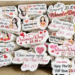 Set 20-50 Cái Banner Thiệp Cài Trang Trí 20/10 - 20/11, Tri Ân Thầy Cô, Chúc Mừng Ngày Lễ, Phụ Kiện Trang Trí 5
