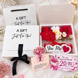 Combo 10 Hộp Quà Hoa Tiền Kèm Túi Đựng - Hộp A GIFT - Hộp Đựng Quà Tặng (Không Kèm Quà) 5