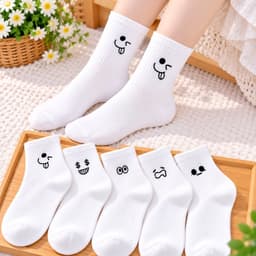 Tất nữ Cổ Cao Set 10 Đôi Chất Cotton Hoạ Tiết ICon Ngộ Nghĩnh Đáng Yêu 8