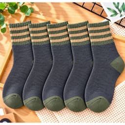 Tất Lót Lông Len Dệt Mềm mại Siêu Ấm Áp Đại  Hàn Set 5 đôi 2
