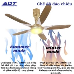 QUẠT TRẦN CAO CẤP ADT 5 CÁNH TIẾT KIỆM ĐIỆN - CÓ ĐÈN – Moldel: AD500909SE 4