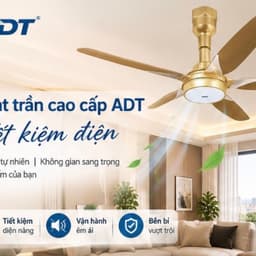 QUẠT TRẦN CAO CẤP ADT 5 CÁNH TIẾT KIỆM ĐIỆN - CÓ ĐÈN – Moldel: AD500909SE 6