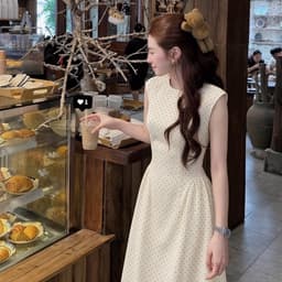 Váy bi kem xoè dự tiệc xukadress, váy xoè dáng dài dự tiệc, váy maxi ren xoè sang chảnh 8