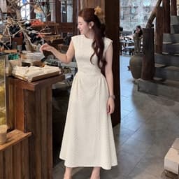 Váy bi kem xoè dự tiệc xukadress, váy xoè dáng dài dự tiệc, váy maxi ren xoè sang chảnh 7