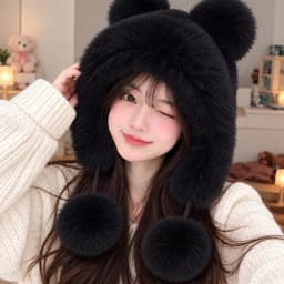 Mũ Lônh Tai gấu Siêu Dễ thương Cho Các nàng diện mùa đông ấm áp 4