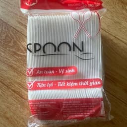 Combo 5 túi 500 thìa nhựa trắng dùng 1 lần an toàn tiện lợi 2
