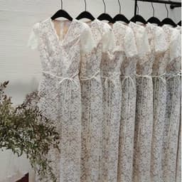 VÁY REN KEM DÁNG DÀI, ĐẦM REN KEM CỔ V XUKADRESS 6