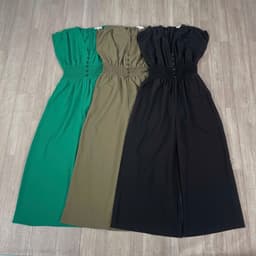 [ Hiền BigSize] Jumpsuit Nữ Dáng Dài Cổ V, Voan Xốp 1 lớp - Đồ Bay Nữ Ống Rộng Bo Chun Eo Tôn Dáng Che Khuyết Điểm 3