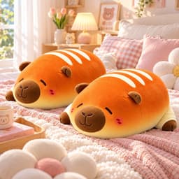 Gấu Bông Capybara Bánh Mì 40cm Siêu Mềm Mịn, Gối Ôm Capy Bông PP Đàn Hồi, Quà Tặng Dễ Thương 2