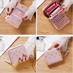 Ví Nữ Cầm Tay Dáng Dài & Dáng Ngắn Họa Thêu Trái Tim Style Hàn Quốc 4