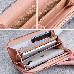 Ví Nữ Cầm Tay Dáng Dài & Dáng Ngắn Họa Thêu Trái Tim Style Hàn Quốc 3