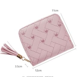Ví Nữ Cầm Tay Dáng Dài & Dáng Ngắn Họa Thêu Trái Tim Style Hàn Quốc 5
