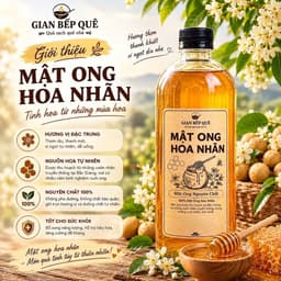 Combo 2 Chai Mật Ong Hoa Nhãn Gian Bếp Quê – Mật Ong Nguyên Chất – Tổng 2 Lít 2