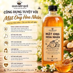 Combo 2 Chai Mật Ong Hoa Nhãn Gian Bếp Quê – Mật Ong Nguyên Chất – Tổng 2 Lít 3