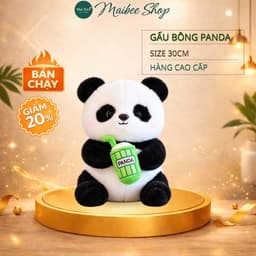 Gấu bông Panda siêu mềm mịn 30cm – Gấu Trúc Panda dễ thương, Quà tặng sinh nhật 1