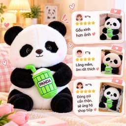 Gấu bông Panda siêu mềm mịn 30cm – Gấu Trúc Panda dễ thương, Quà tặng sinh nhật 7