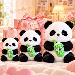 Gấu bông Panda siêu mềm mịn 30cm – Gấu Trúc Panda dễ thương, Quà tặng sinh nhật 4