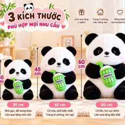 Gấu bông Panda siêu mềm mịn 30cm – Gấu Trúc Panda dễ thương, Quà tặng sinh nhật 5