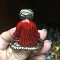 Tượng đồng nguyên chất Thần rắn . cao4.3 cm 3