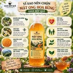 Combo 2 LÍT Mật Ong Hoa Rừng – GIAN BẾP QUÊ - Mật Ong Nguyên Chấ 4