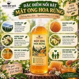 Combo 2 LÍT Mật Ong Hoa Rừng – GIAN BẾP QUÊ - Mật Ong Nguyên Chấ 3