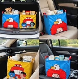 Giỏ đựng đồ đa năng size to 30L  bằng vải dứa gấp gọn có quai tiện lợi NHÀ TH 2