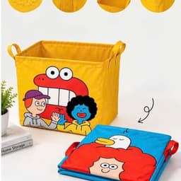 Giỏ đựng đồ đa năng size to 30L  bằng vải dứa gấp gọn có quai tiện lợi NHÀ TH 5