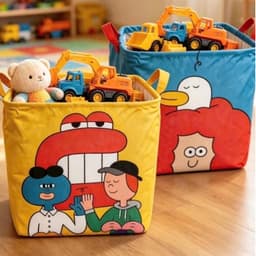 Giỏ đựng đồ đa năng size to 30L  bằng vải dứa gấp gọn có quai tiện lợi NHÀ TH 6