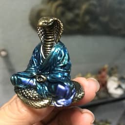 Tượng đồng nguyên chất Thần rắn . cao4.3 cm 5
