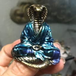 Tượng đồng nguyên chất Thần rắn . cao4.3 cm 4