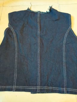[2hand] Áo khoác gile jean xanh đậm mềm size S 3