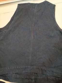 [2hand] Áo khoác gile jean đen dáng rộng bigsize freesize đến 3XL 4