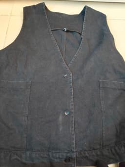 [2hand] Áo khoác gile jean đen dáng rộng bigsize freesize đến 3XL 5