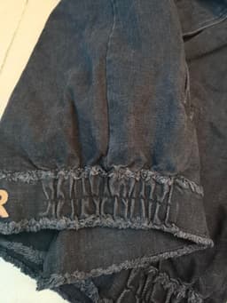 [2hand] Áo khoác gile jean đen mài cúc bọc bo chun eo freesize đến 2XL 5