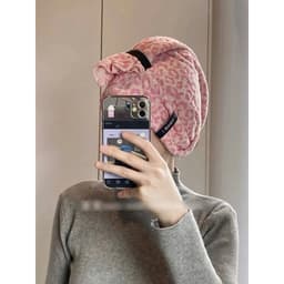 Khăn lau tóc họa tiết báo thời trang nữ - Mũ Quấn tóc nhanh khô thời trang họa tiết báo  1