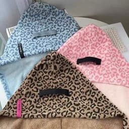 Khăn lau tóc họa tiết báo thời trang nữ - Mũ Quấn tóc nhanh khô thời trang họa tiết báo  3