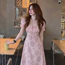 Xukadress_Váy hoa, váy hoa dáng dài tiểu thư thanh lịch 5