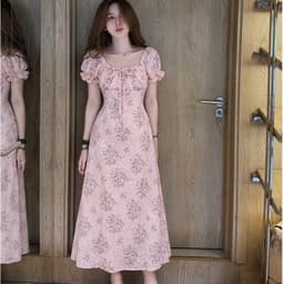 Xukadress_Váy hoa, váy hoa dáng dài tiểu thư thanh lịch 3