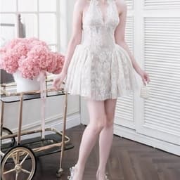 Váy ren xoè cổ yếm Xukadress – Đầm dự tiệc sang chảnh, thanh lịch, trẻ trung 6