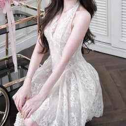 Váy ren xoè cổ yếm Xukadress – Đầm dự tiệc sang chảnh, thanh lịch, trẻ trung 8
