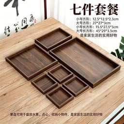 KHAY Giả GỖ 7 MÓN DECOR KÍCH THƯỚC THEO ẢNH ( GIÁ Sỉ ) 2
