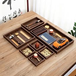 KHAY Giả GỖ 7 MÓN DECOR KÍCH THƯỚC THEO ẢNH ( GIÁ Sỉ ) 5