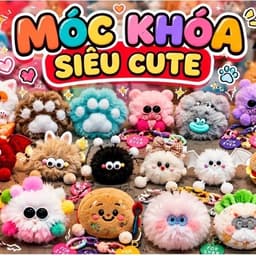 Móc Khóa Thú Bông Mini Treo Bao Cơ Bida, Túi Xách, Balo – Phụ Kiện Trang Trí Dễ Thương Nhiều Mẫu 2