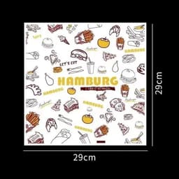 1000 Bộ Giấy Gói Burger - Sanwish - Cơm Cuộn Size 29x30cm Giấy Gói Bánh Mì/Giấy Nến Lót Hộp Bánh 7