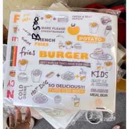 1000 Bộ Giấy Gói Burger - Sanwish - Cơm Cuộn Size 29x30cm Giấy Gói Bánh Mì/Giấy Nến Lót Hộp Bánh 4