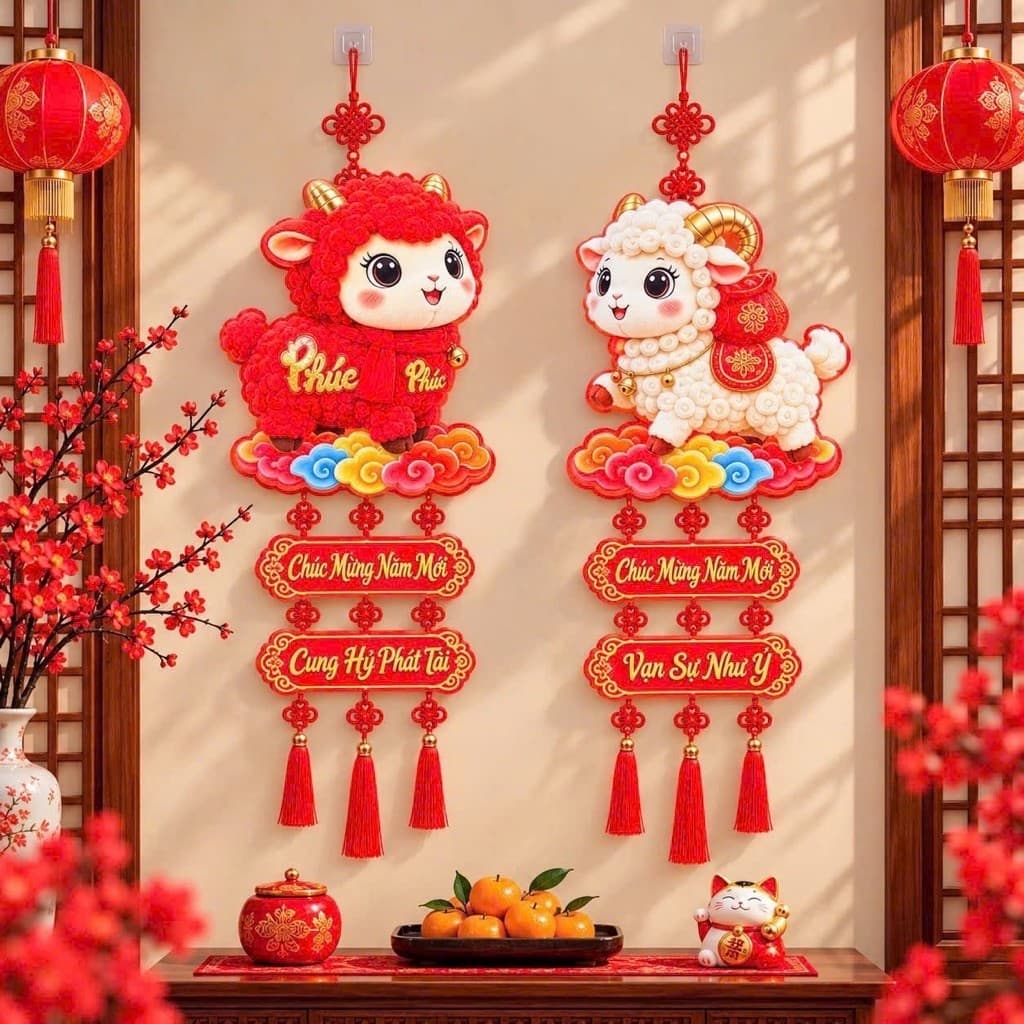 [Tặng Set Quạt 2027] Set 2 Dải Treo Trang Trí Tết, Trang Trí Nhà Cửa, Văn Phòng HOTHIT 2027