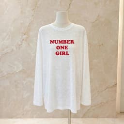 Áo thun giấy xước mỏng xuyên thấu form rộng tay dài in chữ xinh đẹp style đơn giản BYN BYN TG ONEGIRL 8